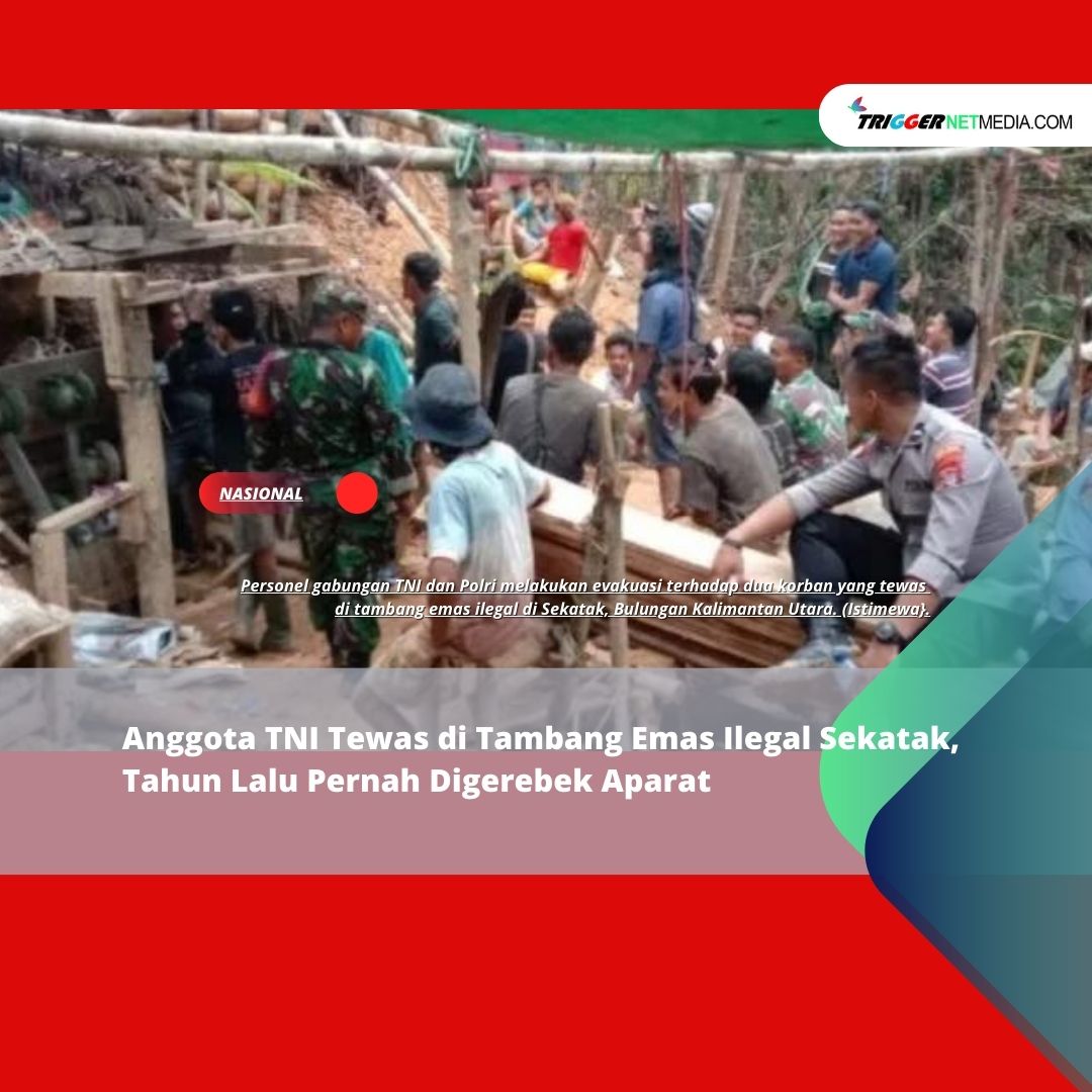 Anggota TNI Tewas di Tambang Emas Ilegal Sekatak, Tahun Lalu Pernah Digerebek Aparat