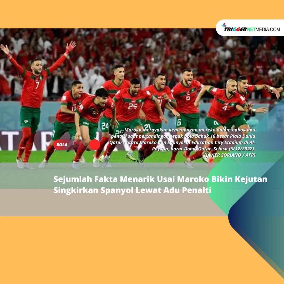 Sejumlah Fakta Menarik Usai Maroko Bikin Kejutan Singkirkan Spanyol Lewat Adu Penalti