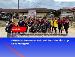 KMN Buka Turnamen Bola Voli Putri Idul Fitri Cup Desa Mungguk