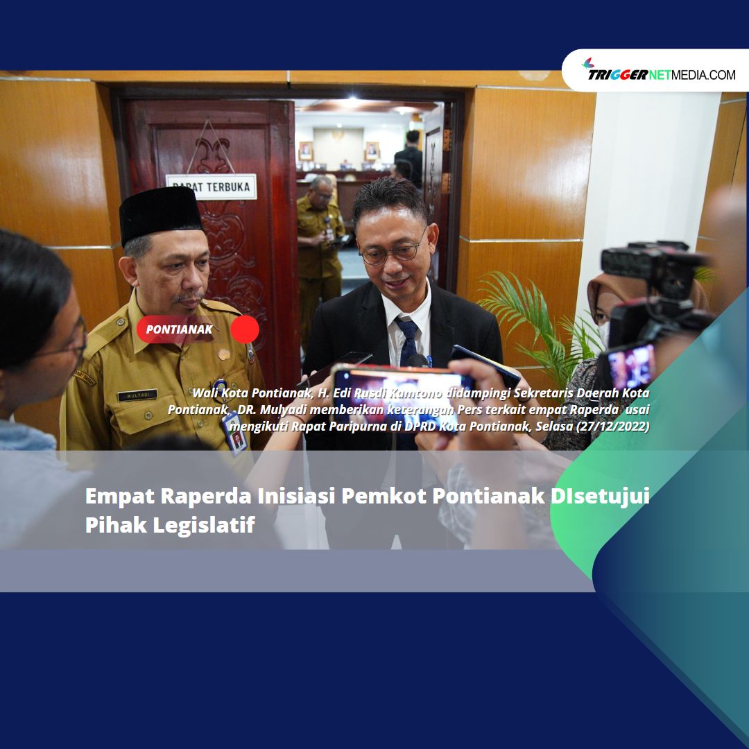 Empat Raperda Inisiasi Pemkot Pontianak DIsetujui Pihak Legislatif