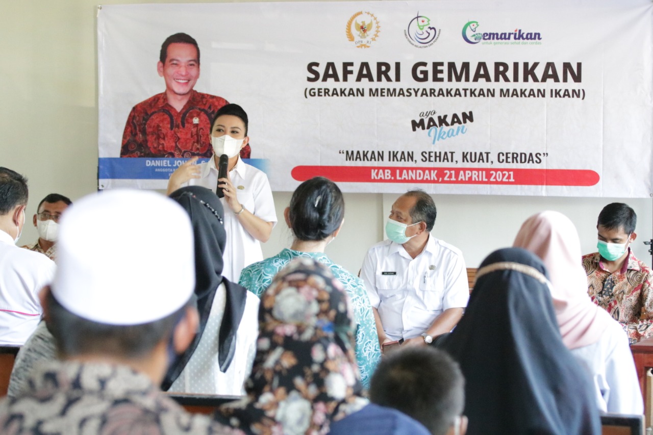 Safari Kampanye Gemarikan, Karolin: Konsumsi Ikan di Landak Masih Rendah