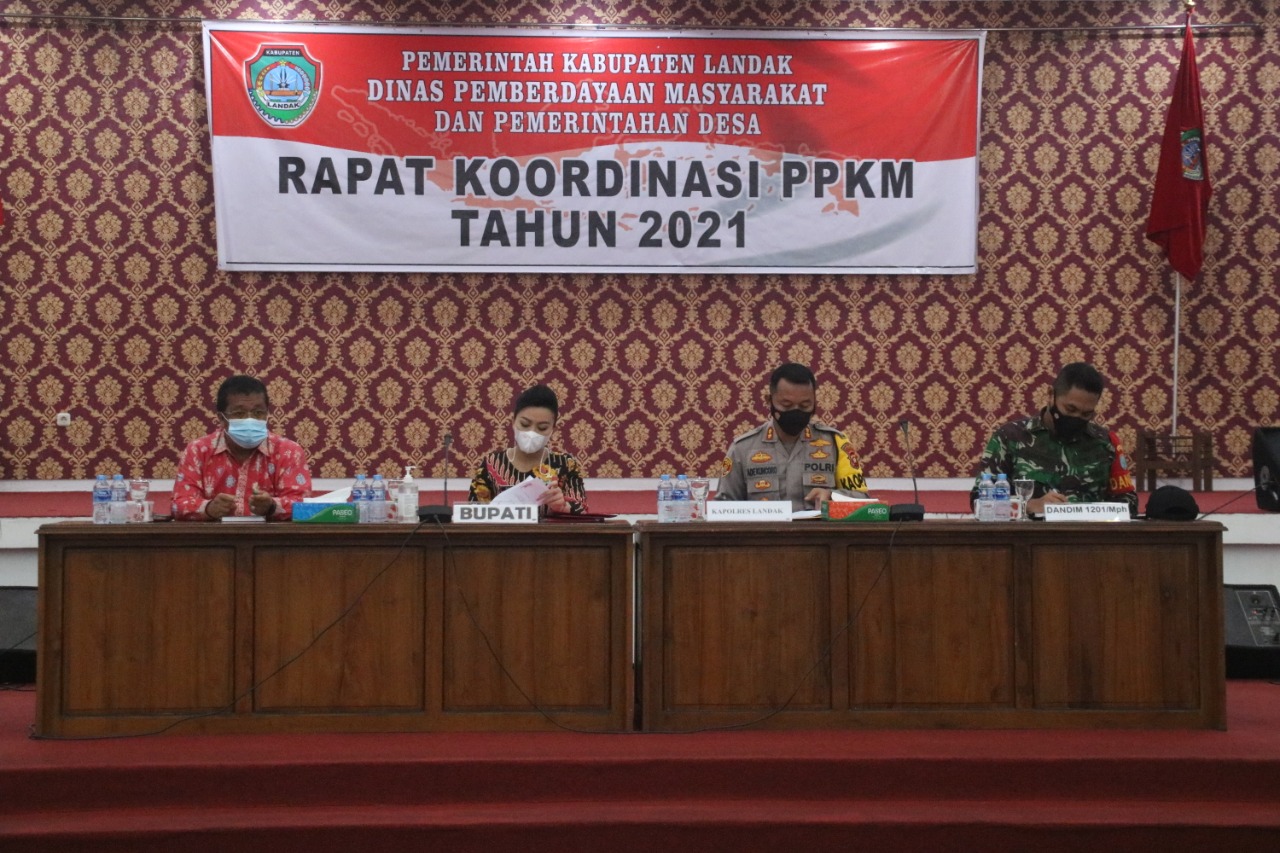 Pemkab Landak Percepat Pengendalian COVID-19 Melalui Rakor PPKM