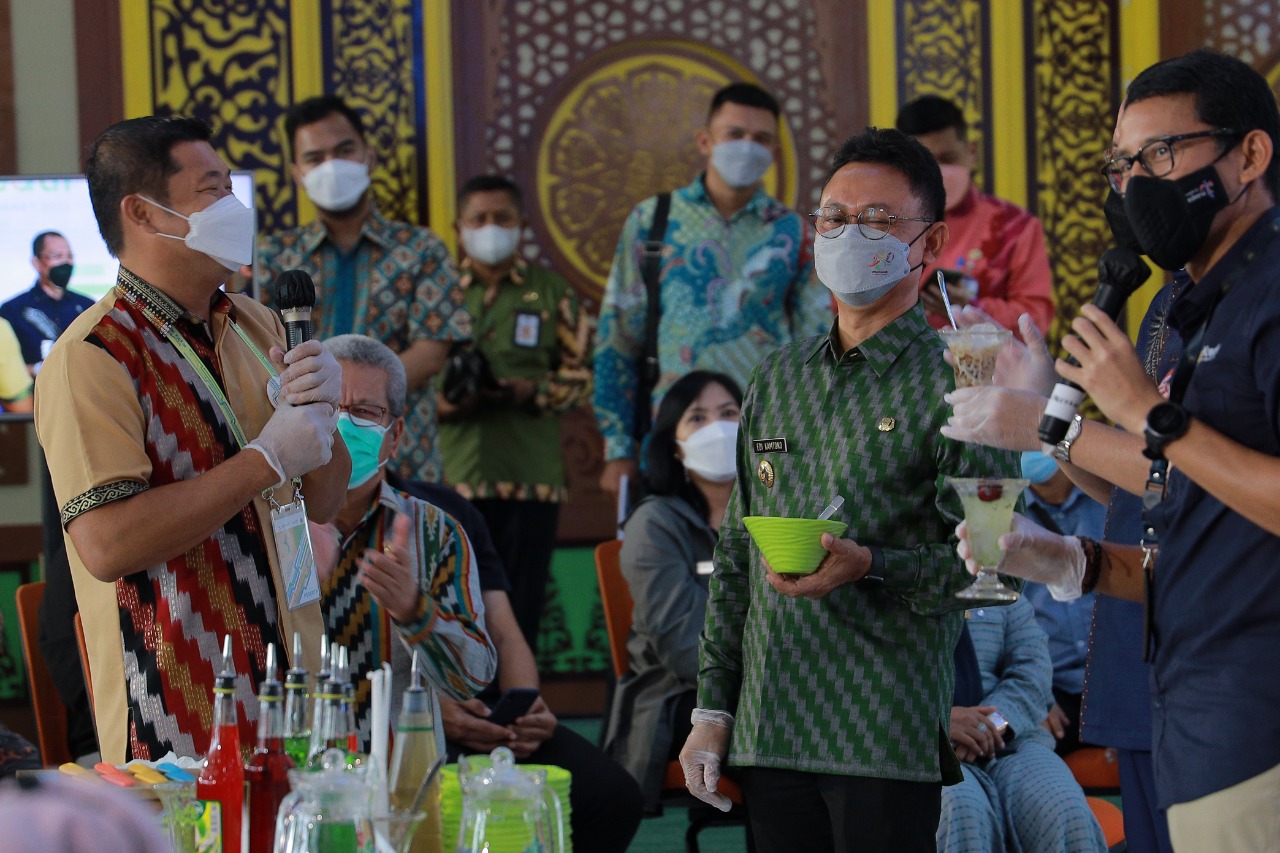 Menteri Sandiaga Uno dan Wako Edi Duel Lewat Sajian Es Lidah Buaya, Tebak Siapa Jawaranya?