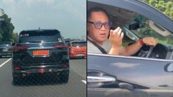Mobil Fortuner Berpelat TNI Palsu Tabrak Mobil Wartawan