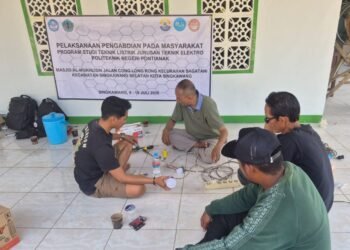 Polnep Terapkan Sistem Otomasi Listrik Hemat Energi di Masjid Al-Mukhlisin Singkawang